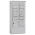 Salsbury Industries Salsbury 3916D-20AFU Free-Standing 4C Horizontal Mailbox Unit Includes 4C Horizontal Mailbox And Enclosure - Double Column - 20 Mb1 Doors - 2 Pls - Aluminum - Front Loading - Usps Access 3916D-20AFU